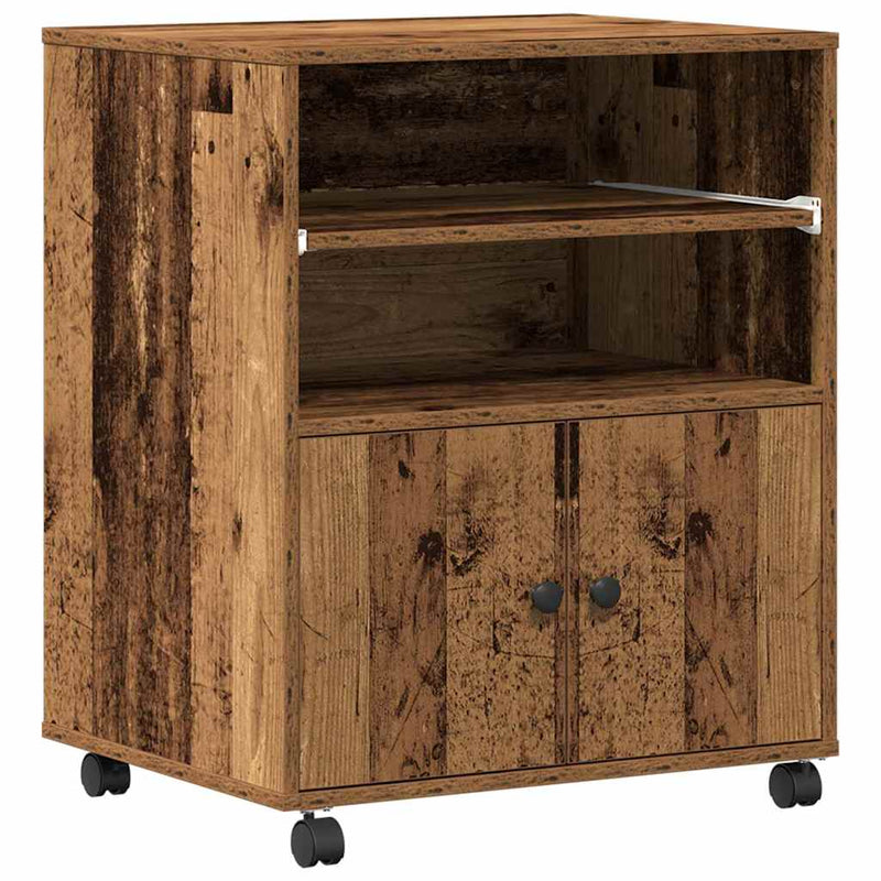 Load image into Gallery viewer, Vidaxl printerstand met opslag oudhout 60 x 48 x 74 cm bewerkt hout
