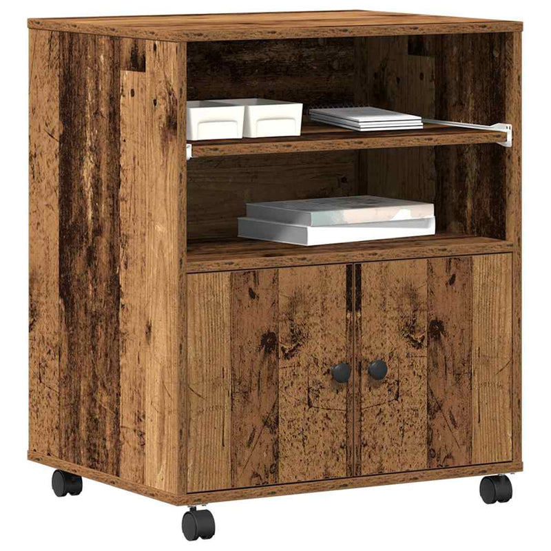 Load image into Gallery viewer, Vidaxl printerstand met opslag oudhout 60 x 48 x 74 cm bewerkt hout

