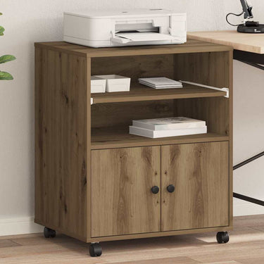 Vidaxl printerstand artisan eiken 60 x 48 x 74 cm bewerkt hout