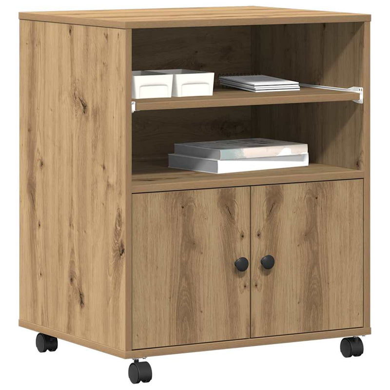 Load image into Gallery viewer, Vidaxl printerstand artisan eiken 60 x 48 x 74 cm bewerkt hout
