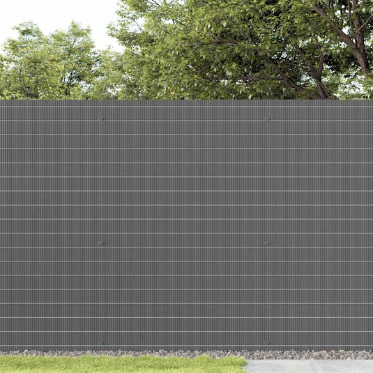 Vidaxl tuinhek dubbelzijdig grijs 1,8x5 m pvc