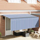 Vidaxl inklapbaar zonnescherm gestreept blauw 350 x 200 cm stof