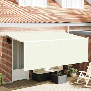 Vidaxl zonnescherm met screen crème 350 x 200 x 120 cm stof en metaal