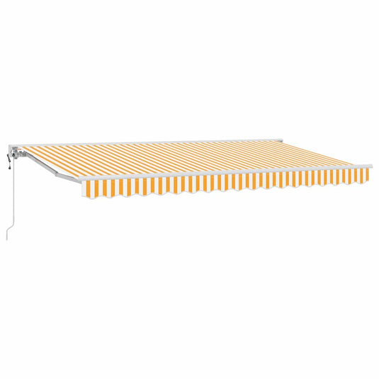 Vidaxl inklapbaar zonnescherm geel en wit 350 x 200 cm
