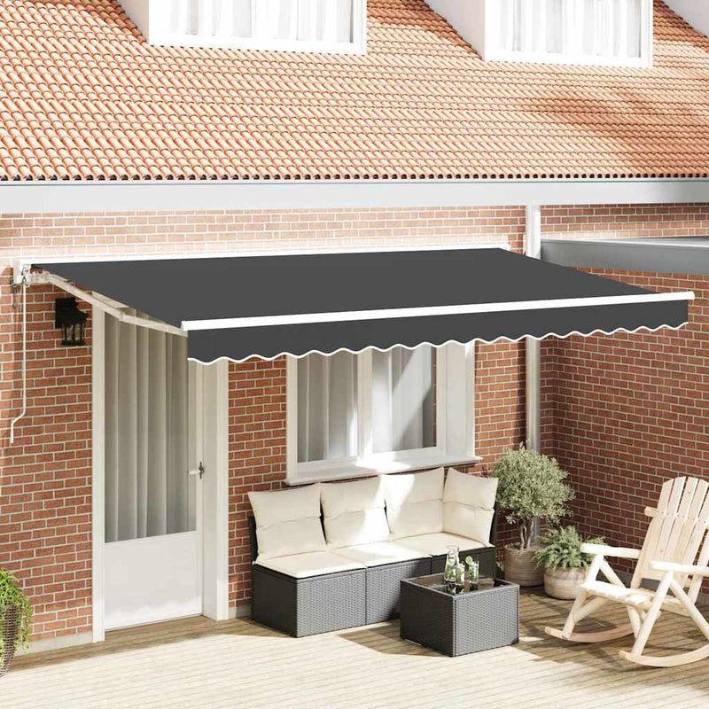 Load image into Gallery viewer, Vidaxl inklapbaar zonnescherm antraciet 350 x 200 cm
