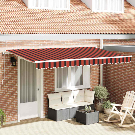 Vidaxl inklapbaar zonnescherm oranje 350 x 200 cm stof