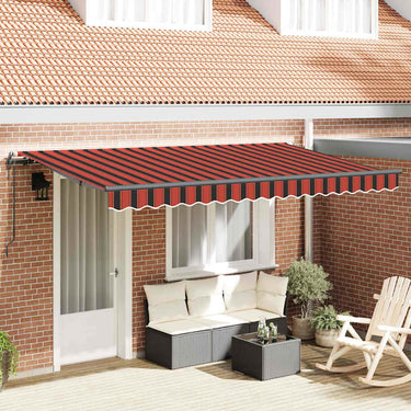 Vidaxl inklapbaar zonnescherm oranje 350 x 200 cm stof