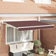 Vidaxl inklapbaar zonnescherm bruin 350 x 200 cm polyester en metaal