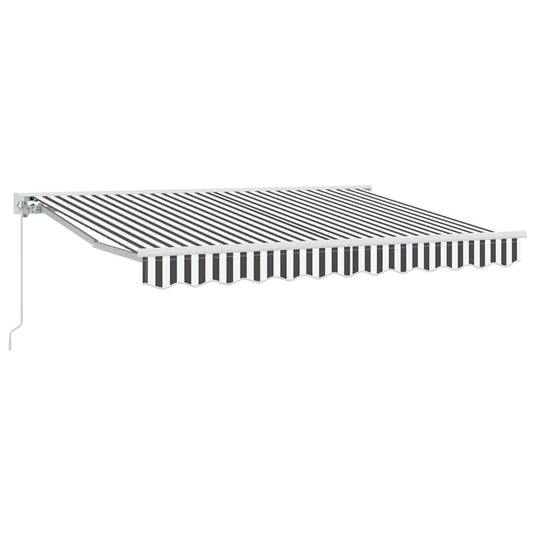 Vidaxl inklapbaar zonnescherm antraciet en wit 350 x 200 cm