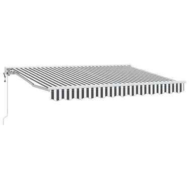 Vidaxl inklapbaar zonnescherm antraciet en wit 350 x 200 cm