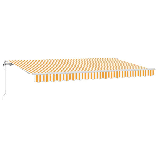 Vidaxl inklapbaar zonnescherm geel 400 x 200 cm stof