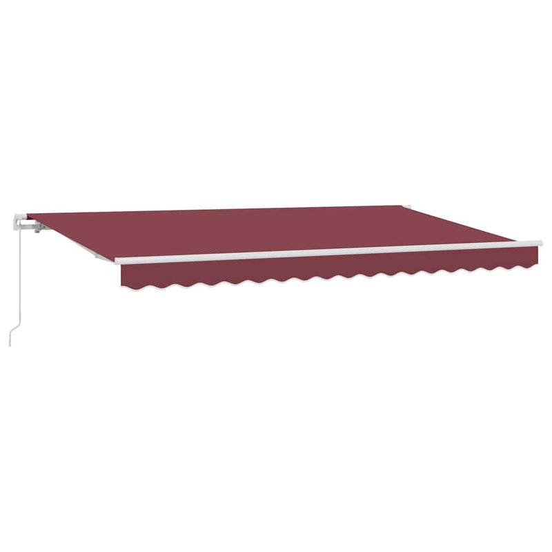 Load image into Gallery viewer, Vidaxl inklapbaar zonnescherm bordeauxrood 400 x 200 cm stof
