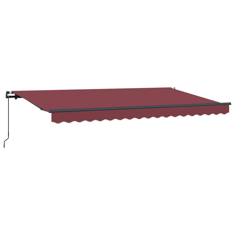Load image into Gallery viewer, Vidaxl inklapbaar zonnescherm bordeauxrood 400 x 200 cm stof

