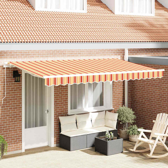 Vidaxl inklapbaar zonnescherm geel 400 x 200 cm stof