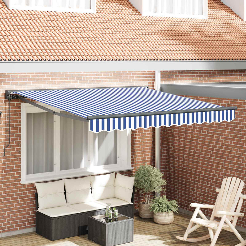 Load image into Gallery viewer, Vidaxl zijde frame blauw en wit 300 x 250 cm polyester met pu-coating
