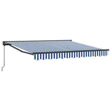 Vidaxl inklapbaar zonnescherm blauw en wit 300 x 250 cm