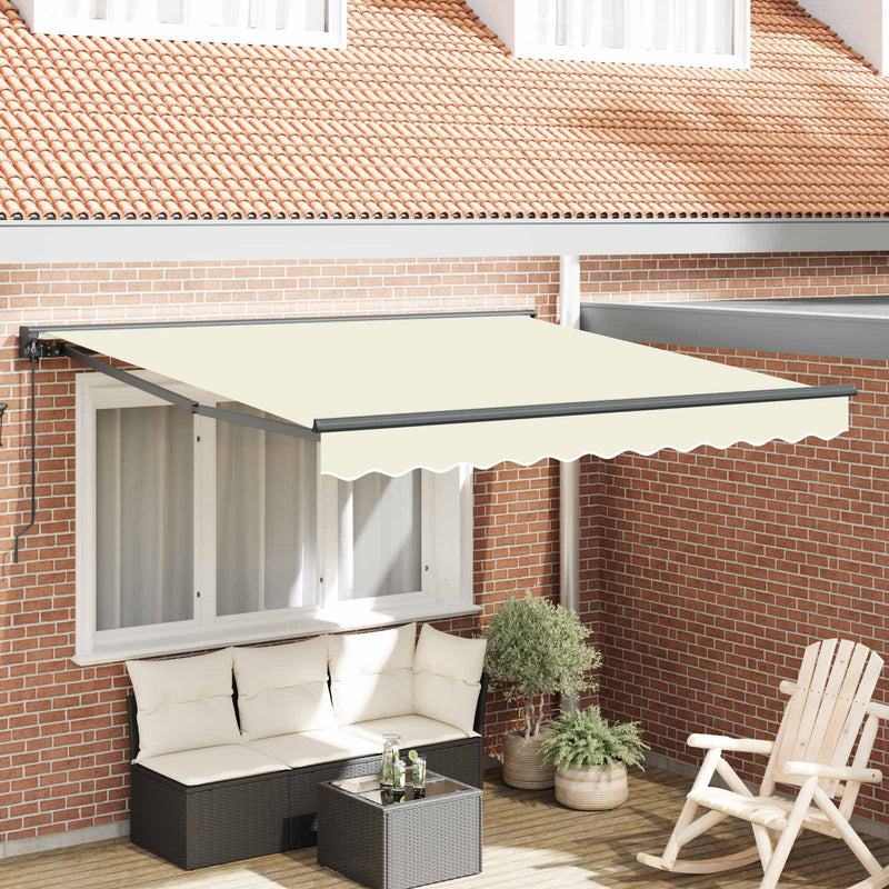 Load image into Gallery viewer, Vidaxl zijde frame crèmekleurig 300 x 250 cm polyester met pu-coating
