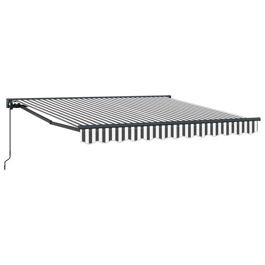 Vidaxl inklapbaar zonnescherm antraciet en wit 300 x 250 cm