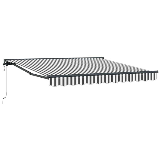 Vidaxl inklapbaar zonnescherm antraciet en wit 300 x 250 cm