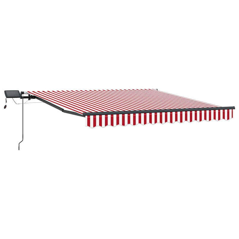Load image into Gallery viewer, Vidaxl inklapbaar zonnescherm rood en wit 300 x 250 cm stof
