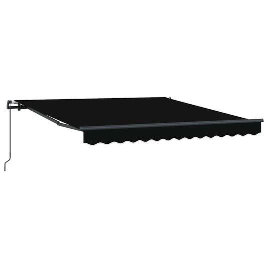 Vidaxl inklapbaar zonnescherm zwart 300 x 250 cm polyester en staal