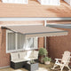 Vidaxl inklapbaar zonnescherm beige 300 x 250 cm polyester en metaal