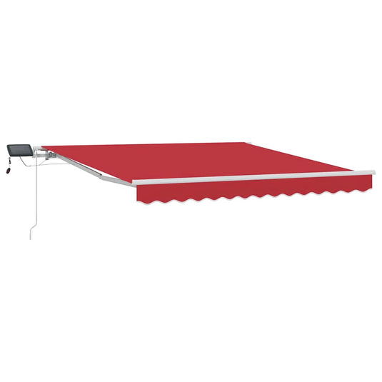 Vidaxl inklapbaar zonnescherm rood 300 x 250 cm stof en staal