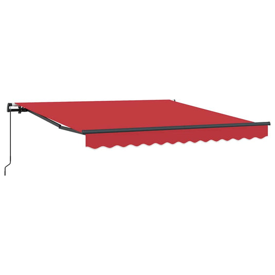 Vidaxl inklapbaar zonnescherm rood 300 x 250 cm polyester en staal