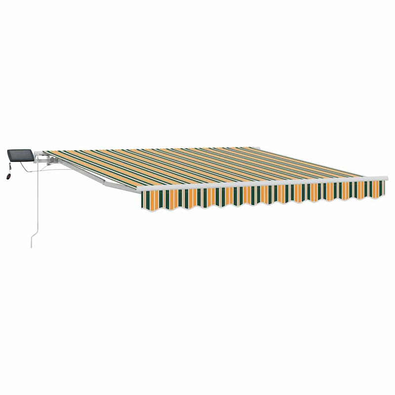Load image into Gallery viewer, Vidaxl inklapbaar zonnescherm groen en geel 300 x 250 cm stof en staal
