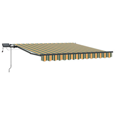 Vidaxl inklapbaar zonnescherm groen en geel 300 x 250 cm stof
