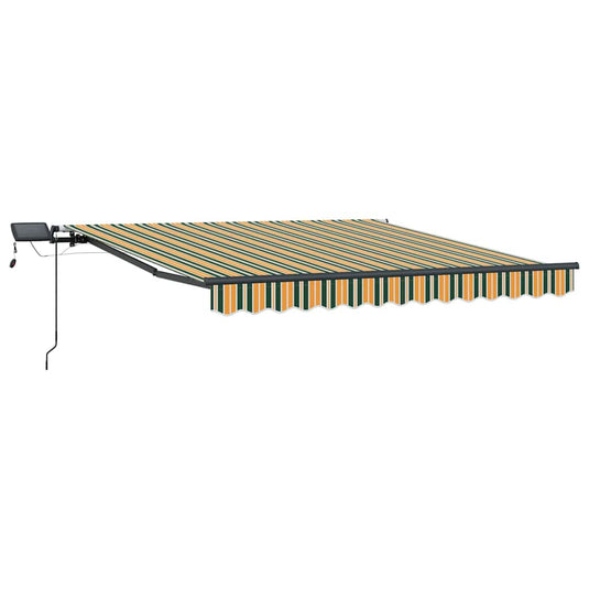 Vidaxl inklapbaar zonnescherm groen en geel 300 x 250 cm stof