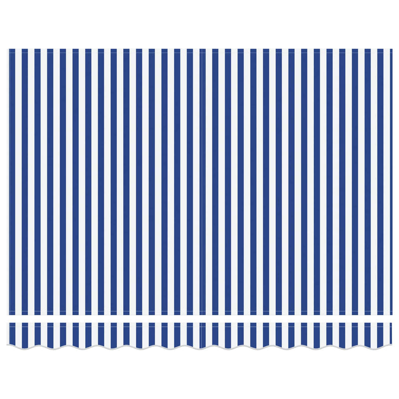 Load image into Gallery viewer, Vidaxl inklapbaar zonnescherm blauw en wit 350 x 250 cm
