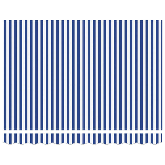 Vidaxl inklapbaar zonnescherm blauw en wit 350 x 250 cm