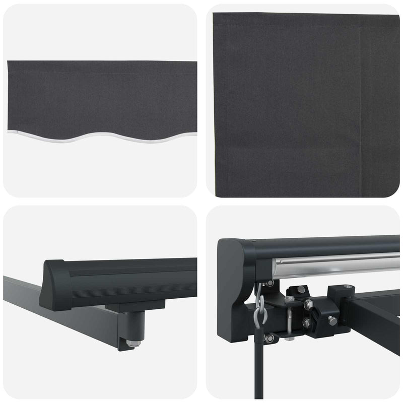 Load image into Gallery viewer, Vidaxl inklapbaar zonnescherm antraciet 350 x 300 cm
