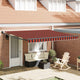 Vidaxl inklapbaar zonnescherm oranje en bruin 350 x 250 cm