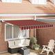 Vidaxl markies rood en zwart 350 x 250 x 165 cm polyester