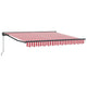Vidaxl inklapbaar zonnescherm rood en wit 350 x 250 cm
