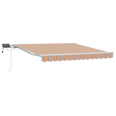 Vidaxl inklapbaar zonnescherm multikleur 350 x 250 cm stof en staal