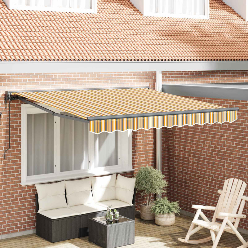 Load image into Gallery viewer, Vidaxl zijde frame geel en grijs 350 x 250 cm polyester met pu-coating
