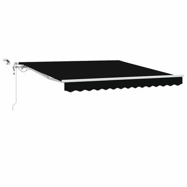 Vidaxl inklapbaar zonnescherm zwart 350 x 250 cm polyester en metaal