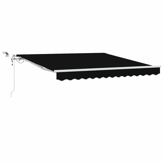 Vidaxl inklapbaar zonnescherm zwart 350 x 250 cm polyester en metaal