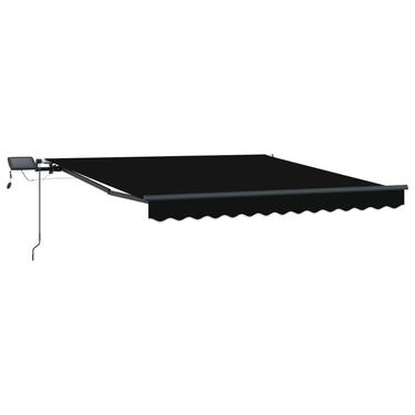 Vidaxl inklapbaar zonnescherm zwart 350 x 250 cm stof