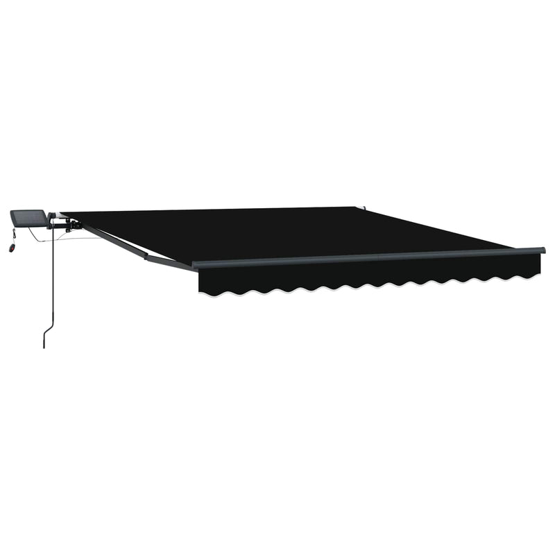 Load image into Gallery viewer, Vidaxl inklapbaar zonnescherm zwart 350 x 250 cm stof
