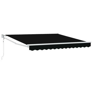 Vidaxl inklapbaar zonnescherm zwart 350 x 250 cm stof