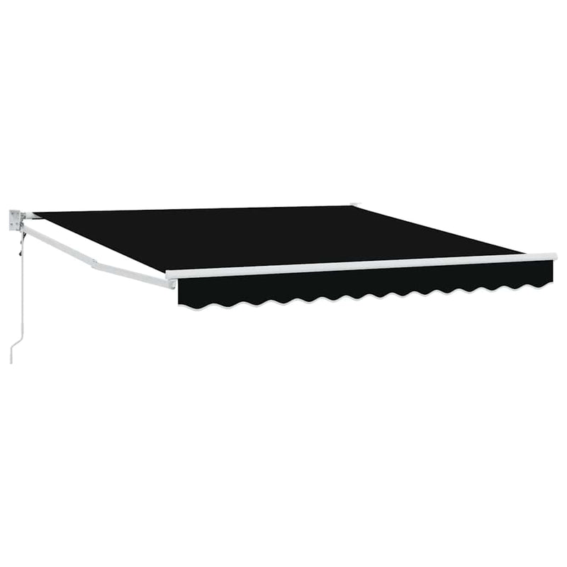 Load image into Gallery viewer, Vidaxl inklapbaar zonnescherm zwart 350 x 250 cm stof
