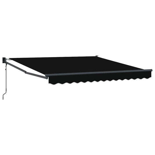 Vidaxl inklapbaar zonnescherm zwart 350 x 250 cm