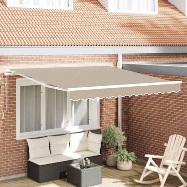 Vidaxl inklapbaar zonnescherm beige 350 x 250 cm