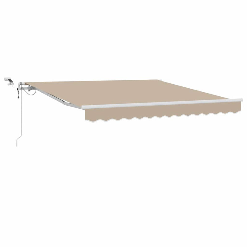 Load image into Gallery viewer, Vidaxl inklapbaar zonnescherm beige 350 x 250 cm polyester en metaal
