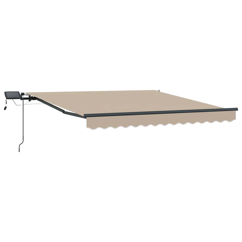 Load image into Gallery viewer, Vidaxl inklapbaar zonnescherm beige 350 x 250 cm stof

