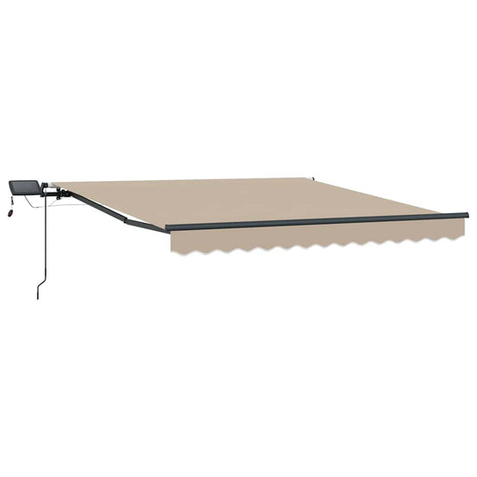 Vidaxl inklapbaar zonnescherm beige 350 x 250 cm stof